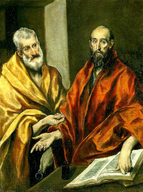 El Greco apostlarna petrus och paulus oil painting picture